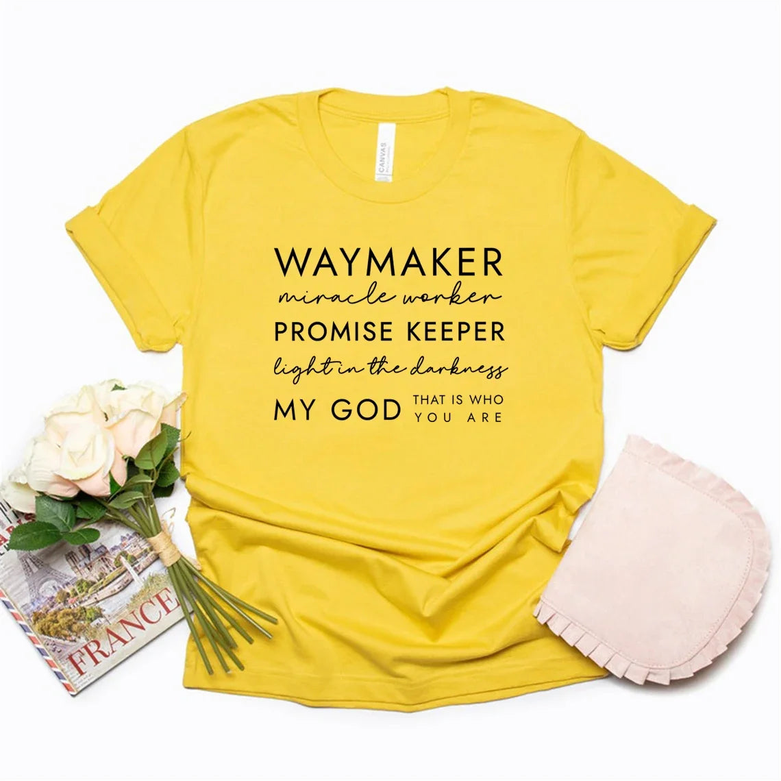 Waymaker T Shirt Christian Tee Faith Top Religious Jesus Tshirt Women's Short Sleeve Graphic T Shirts Casual Bible Verse Clothes
