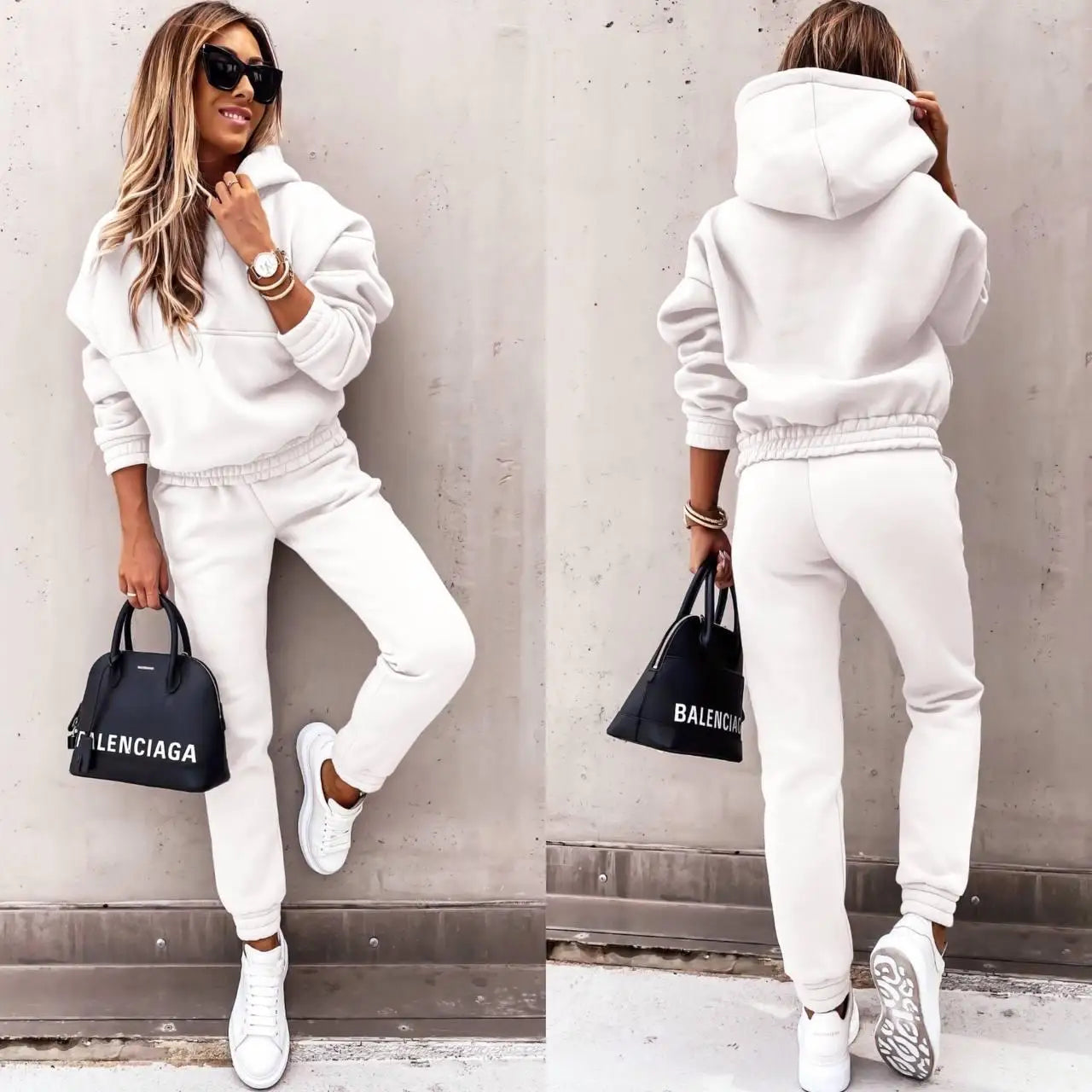 Womens 2 Piece Outfits Lounge Hoodie Sweatsuit Sets Plus Size Fall Fashion Clothes Airport Travel Pants Tracksuits
