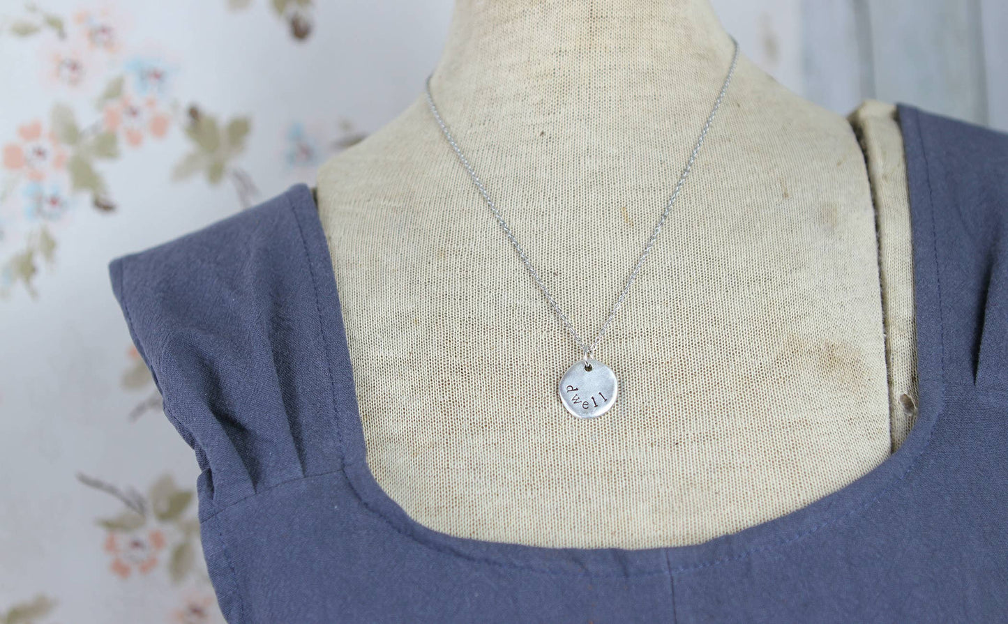 Dwell Hand Stamped Scripture Necklace