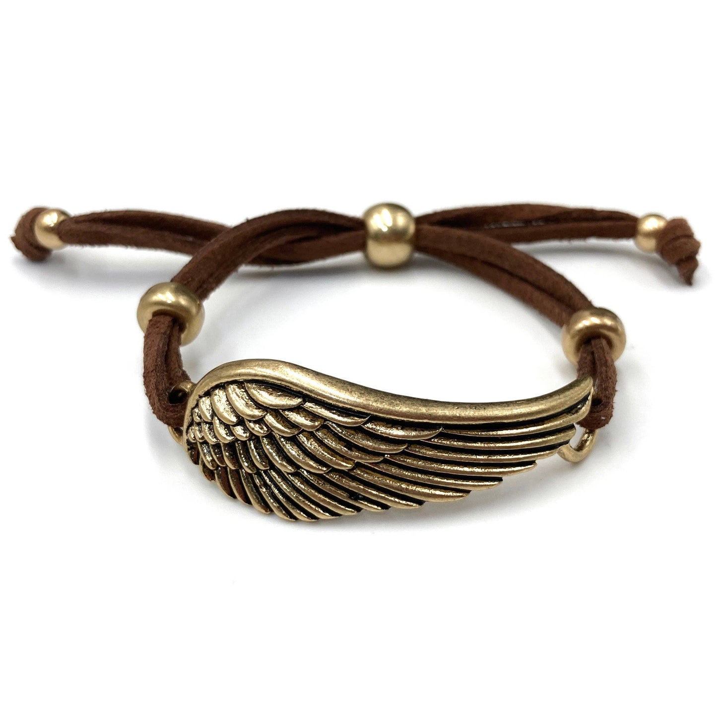 Angel Wing Suede Pull Bracelet